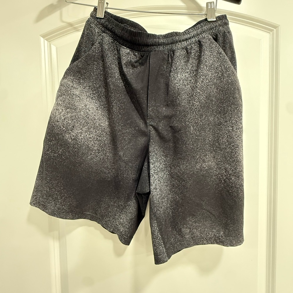 Men's Black and Gray Shorts